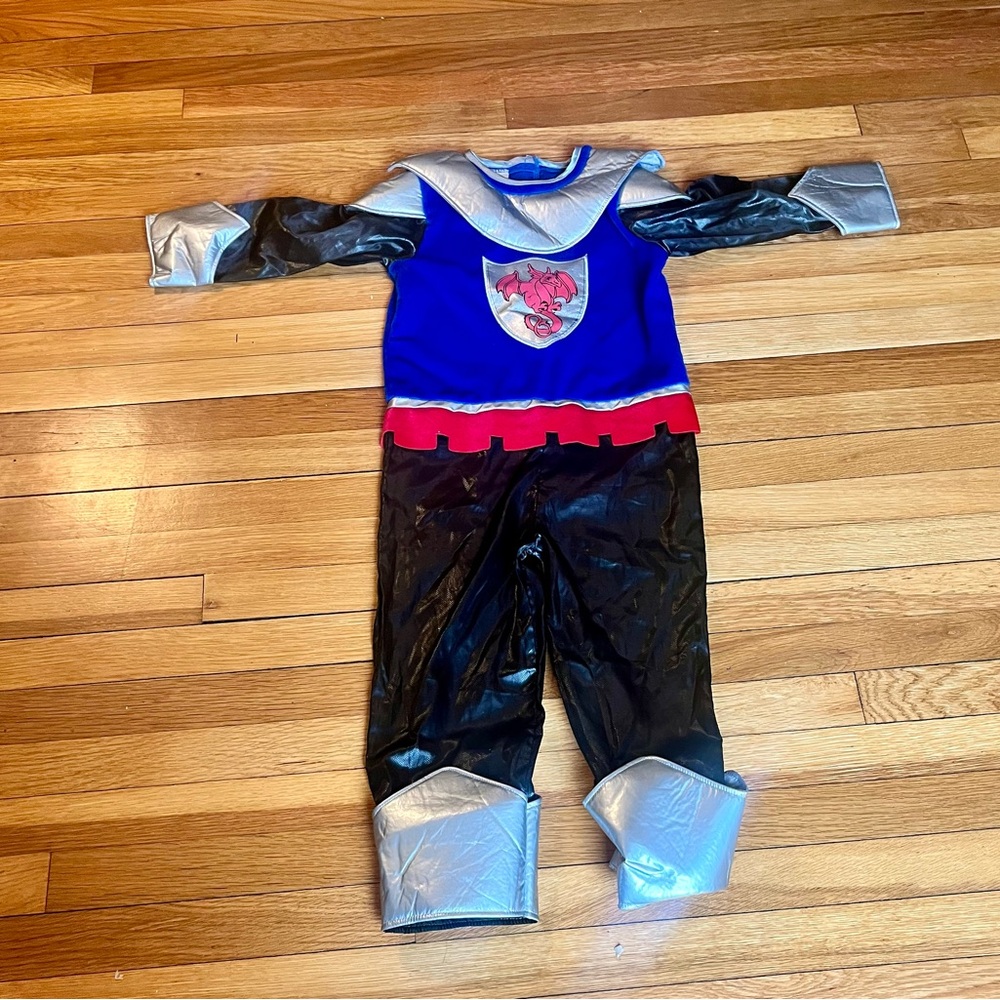 Kids Knight Costume with Silver and Blue Accents